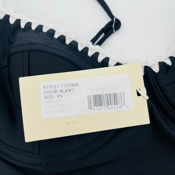 RAMY BROOK Addisyn Swimsuit Size Extra Small One Piece NWT Black White Designer - Picture 6 of 16